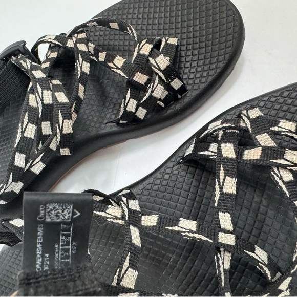 CHACO ZX/2 Classic Womens Black and White Nylon Sandal J107214 size 8 eur 39 - Picture 6 of 14